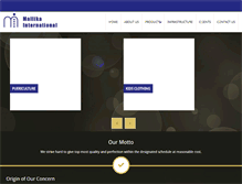 Tablet Screenshot of mallikainternational.com